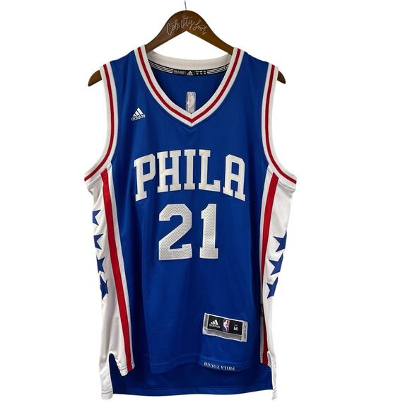 Joel Embiid Basketball Jersey Philadelphia Philly 76ers Medium NBA adidas - Picture 1 of 9